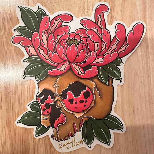 Skull with Flower Flash